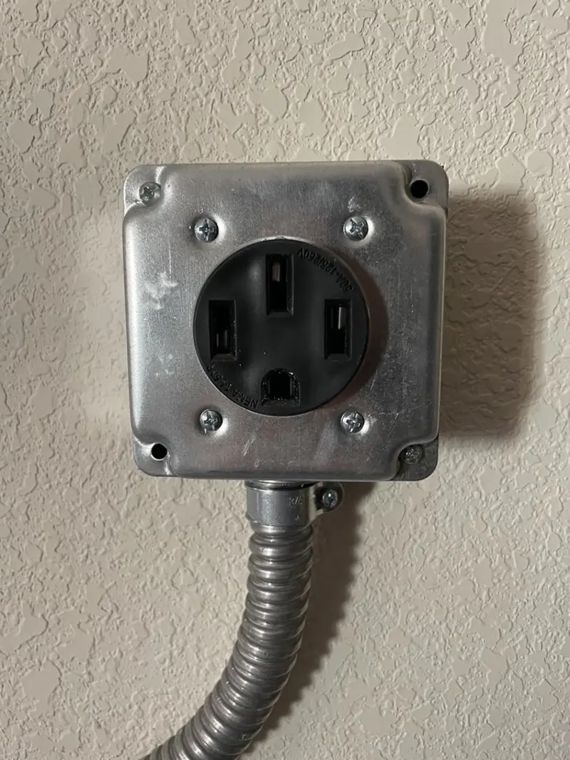 NEMA 14-50 outlet installed for Electrical Panel Upgrade in Melissa